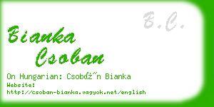 bianka csoban business card